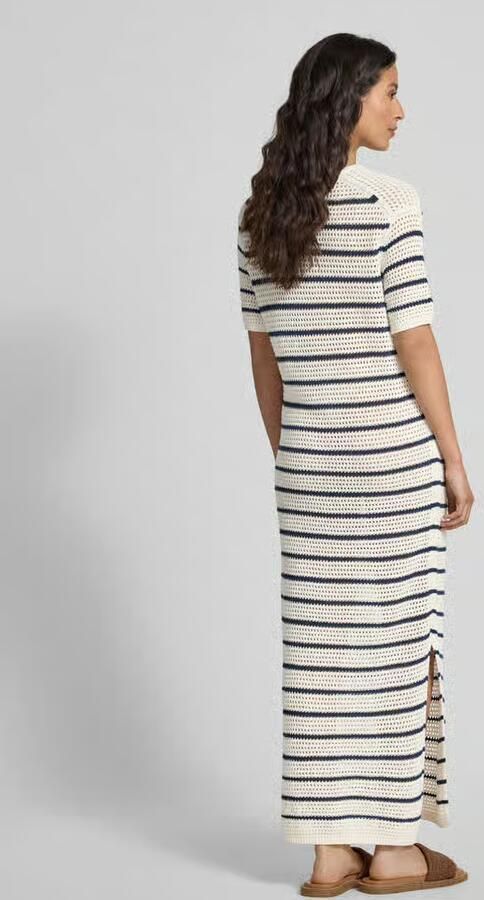 Tommy Hilfiger Regular fit gehaakte jurk van katoenmix