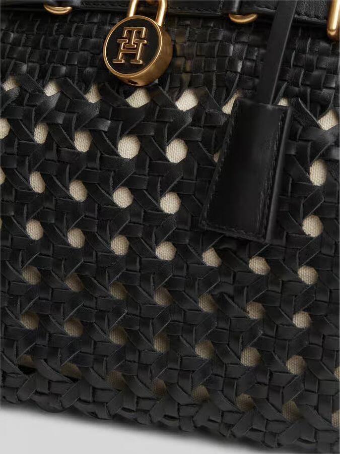 Tommy Hilfiger Handtas met echte buffelleer model 'AMERICAN ICON MINI TOTE'