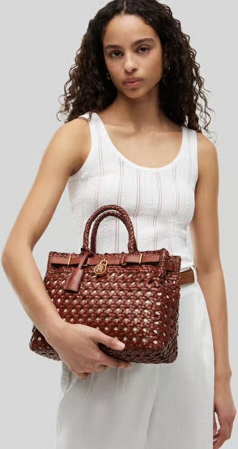 Tommy Hilfiger Handtas met echte buffelleer model 'AMERICAN ICON MINI TOTE' - Foto 3