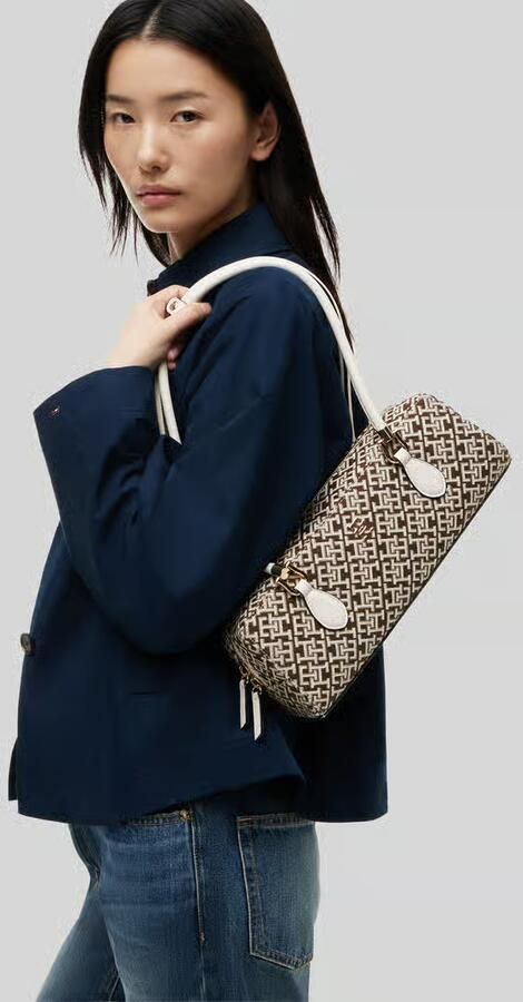 Tommy Hilfiger Handtas met logomotief model 'TH GRACE SHOULDER BAG' - Foto 3
