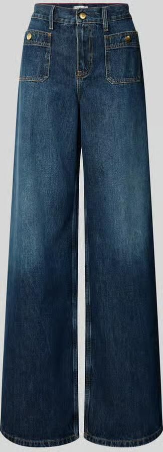 Tommy Hilfiger High rise jeans van puur katoen model 'DNM MINE 70 S WIDE LEG HW'