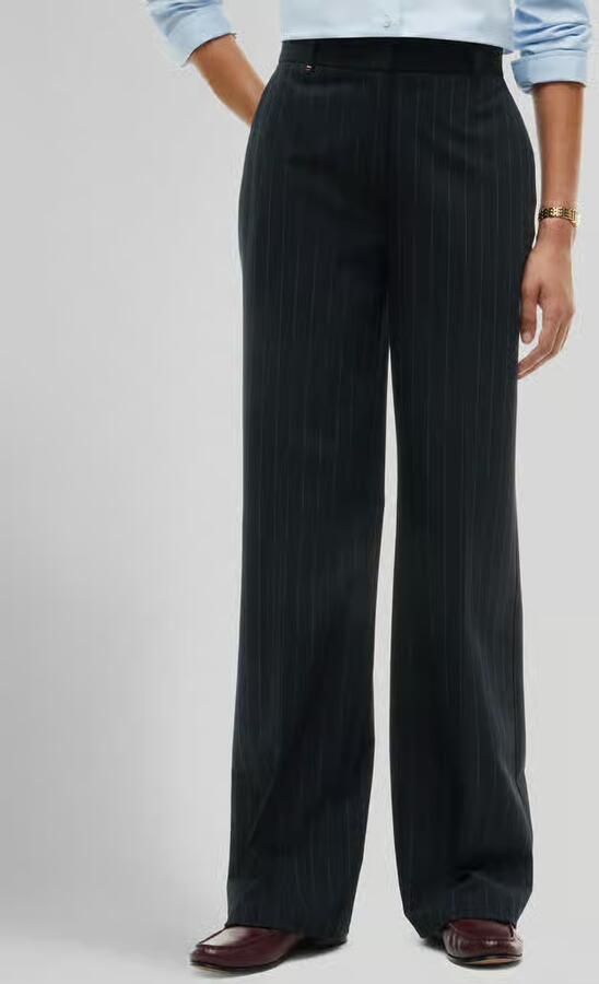Tommy Hilfiger High waist zakelijke broek met logodetail - Foto 3