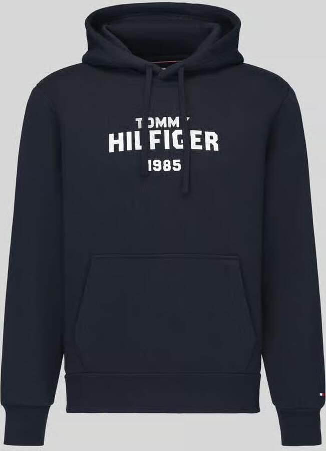 Tommy Hilfiger regular fit hoodie met print donkerblauw - Foto 4