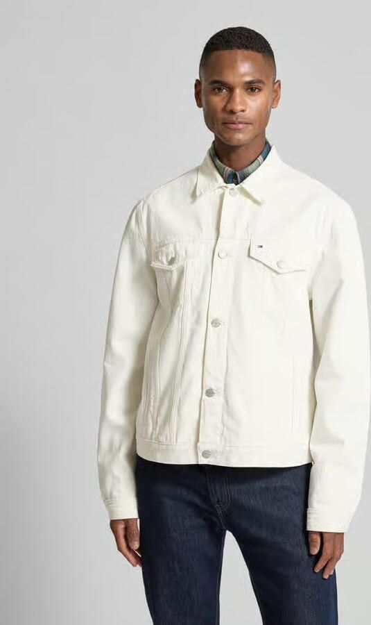 Tommy Hilfiger Jeansjack met paspelzakken op de borst - Foto 2