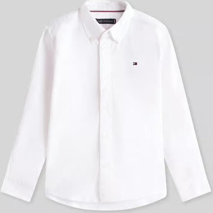 Tommy Hilfiger Kids regular fit hemd van katoenmix met gestikt logo - Foto 2