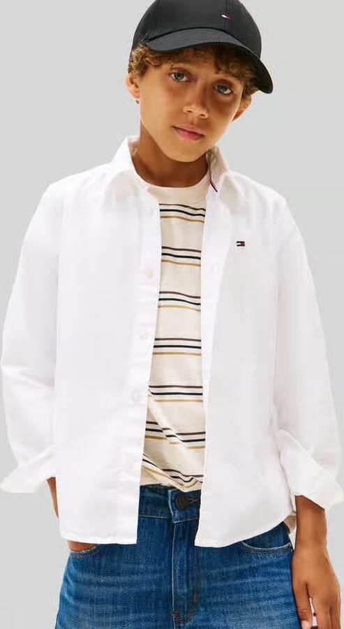 Tommy Hilfiger Kids regular fit hemd van katoenmix met gestikt logo - Foto 4