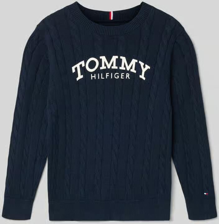 Tommy Hilfiger Kids Regular fit pullover van puur katoen - Foto 2