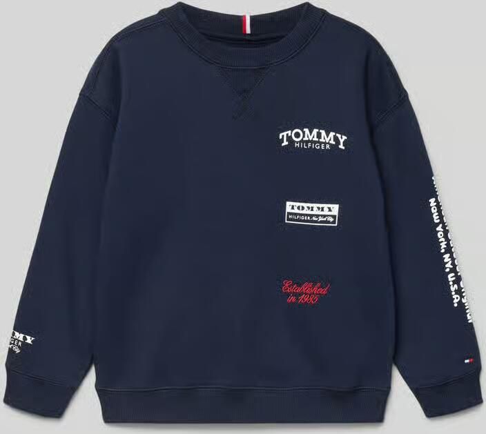 Tommy Hilfiger Kids Regular fit sweatshirt van katoenmix