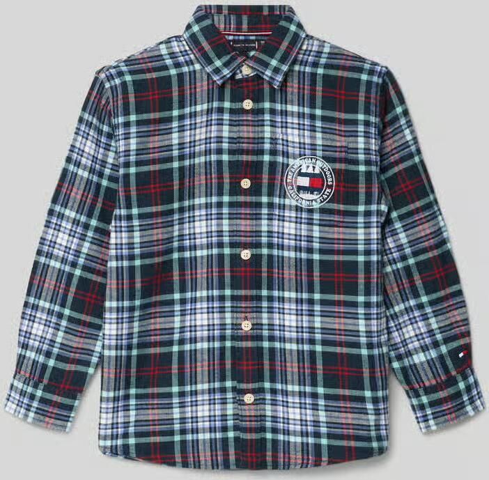 Tommy Hilfiger Kids Regular fit vrijetijdsoverhemd van puur katoen