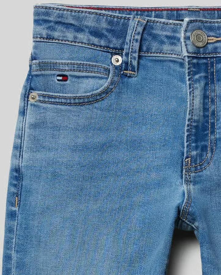 Tommy Hilfiger Straight jeans MODERN STRAIGHT VINT MWASH DENIM Kinderen tot 16 jaar met geborduurde logo-vlag