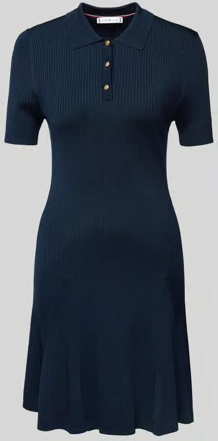 Tommy Hilfiger Knielange polojurk in riblook - Foto 2
