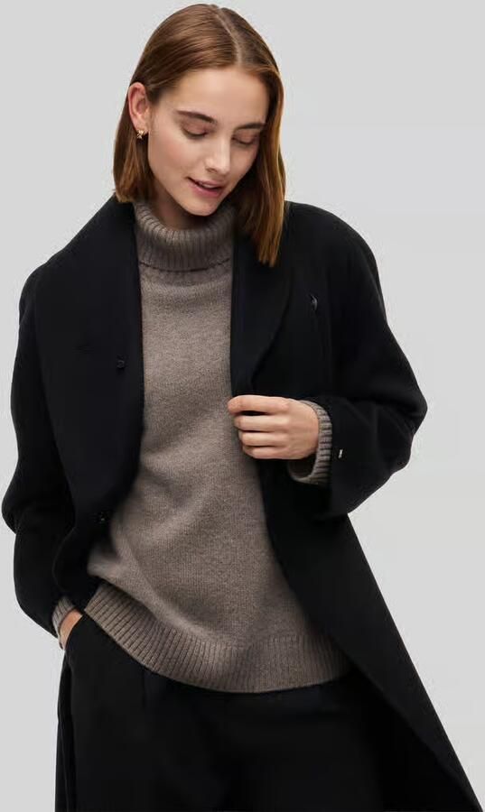 Tommy Hilfiger Lange jas met afneembare kraag van imitatiebont van wolmix - Foto 2