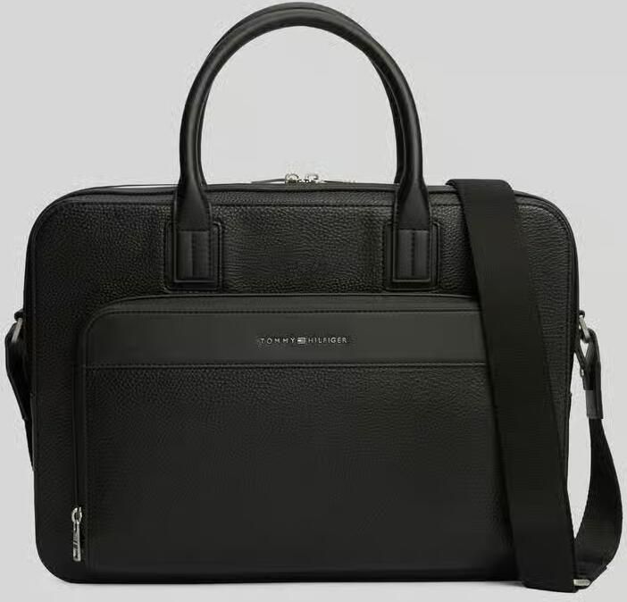 Tommy Hilfiger Laptoptas met kofferband en labelopschrift - Foto 2