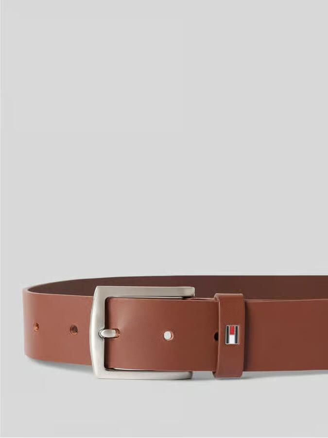 Tommy Hilfiger Leren riem DENTON 3 5 Robuuste leren riem met vlaglabel zilverkleurige gesp verstelbaar - Foto 7