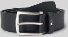 Tommy Hilfiger Leren riem DENTON 3 5 Robuuste leren riem met vlaglabel zilverkleurige gesp verstelbaar - Foto 6