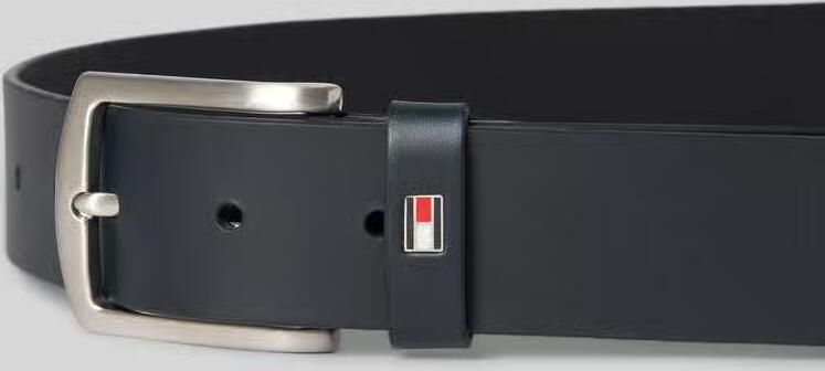 Tommy Hilfiger Leren riem DENTON 3 5 Robuuste leren riem met vlaglabel zilverkleurige gesp verstelbaar - Foto 5