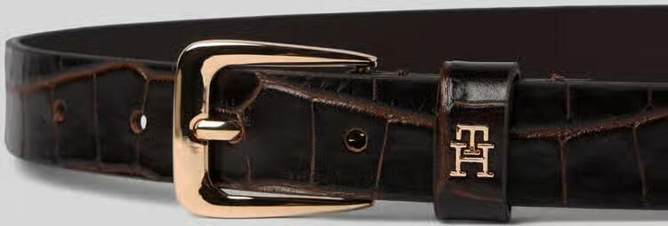 Tommy Hilfiger leren riem Libre 2.5 Croc donkerbruin - Foto 5