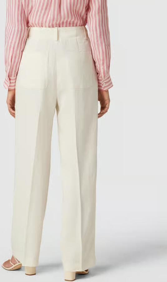 Tommy Hilfiger Linnen broek met knoop- en ritssluiting model 'ELEVATED'