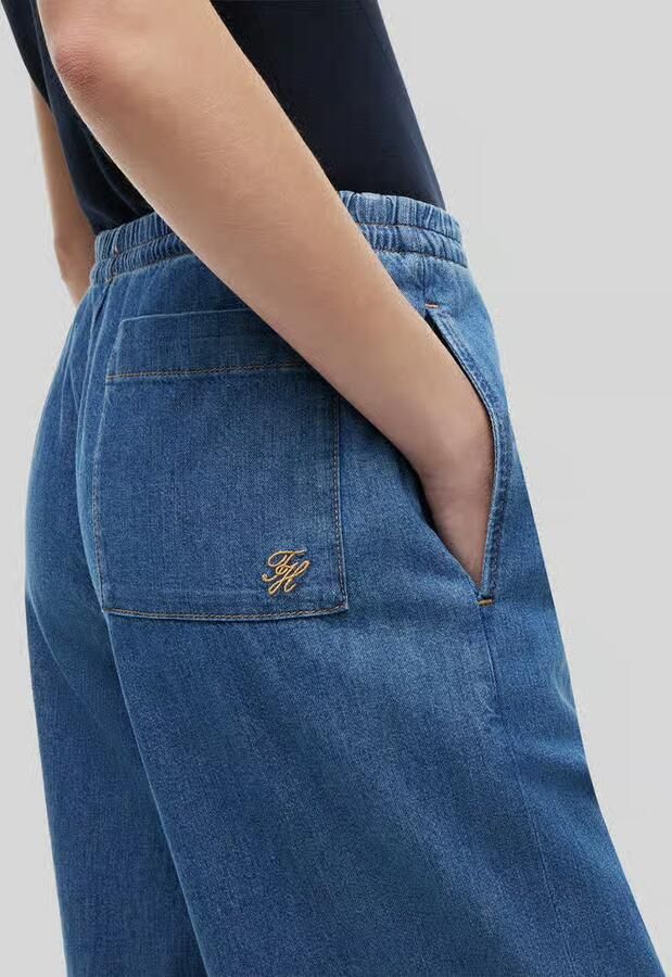 Tommy Hilfiger Loose fit jeans van puur katoen met tunnelkoord