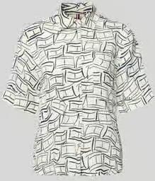 Tommy Hilfiger loose fit linnen blouse met borstzak