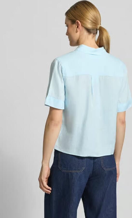 Tommy Hilfiger loose fit linnen blouse met borstzak - Foto 3