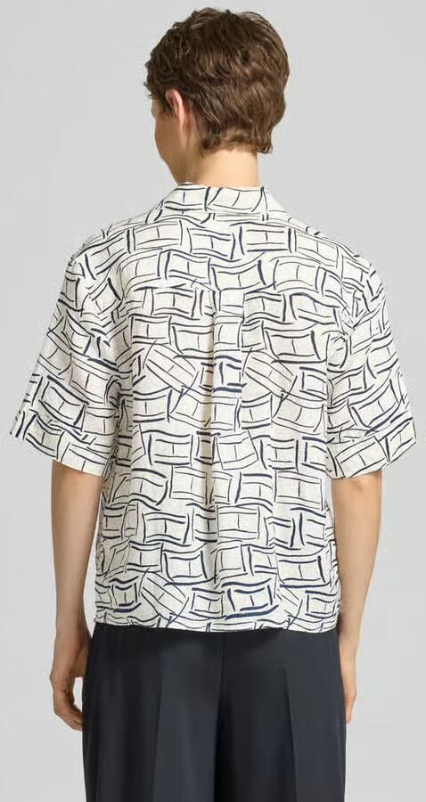 Tommy Hilfiger loose fit linnen blouse met borstzak - Foto 3