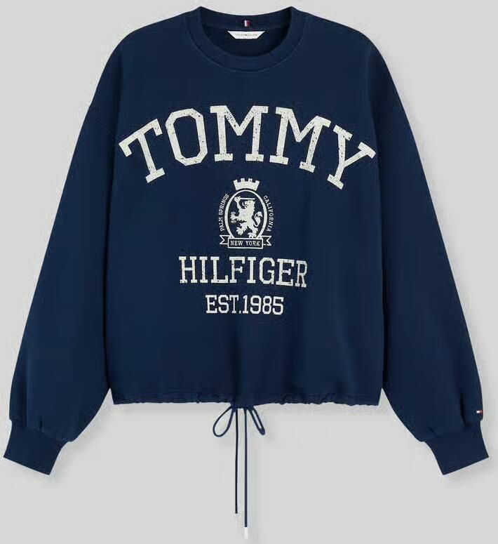 Tommy Hilfiger loose fit sweatshirt van puur katoen met logoprint - Foto 2