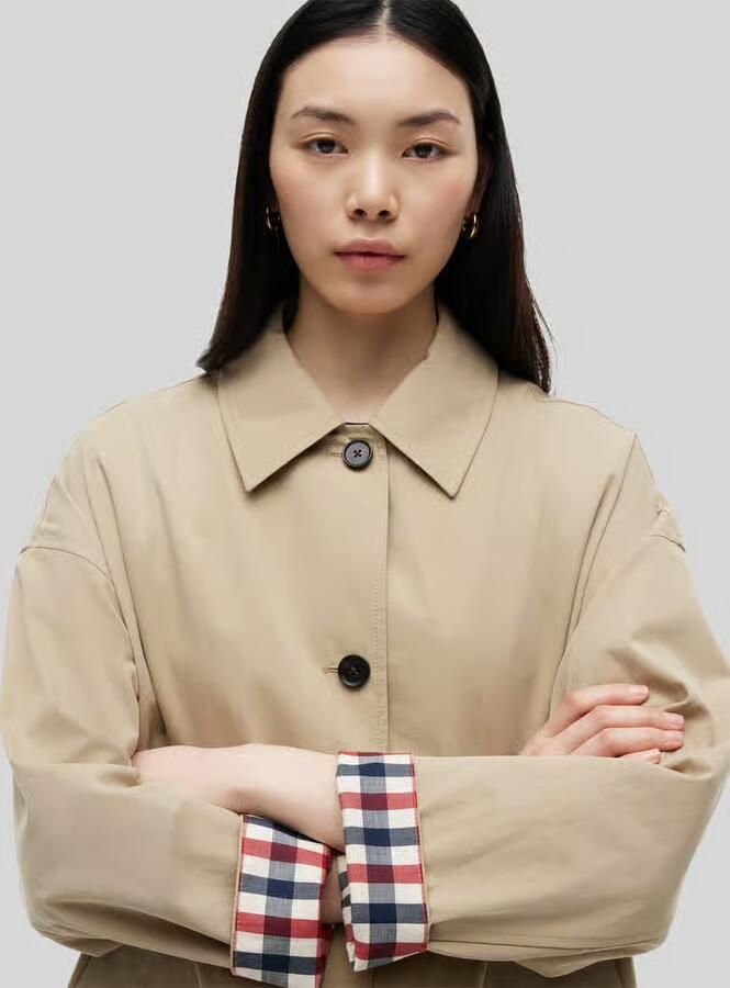 Tommy Hilfiger loose fit trenchcoat van katoenmix
