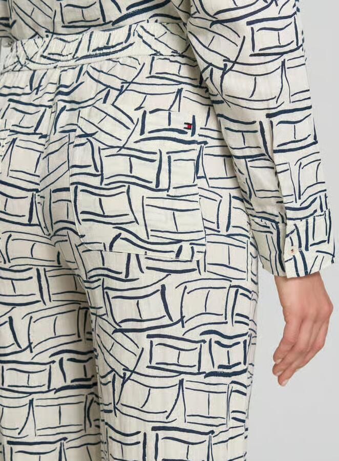 Tommy Hilfiger loose fit wijdte broek van puur linnen
