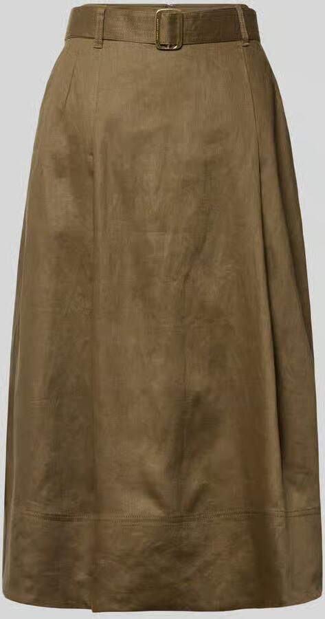 Tommy Hilfiger Midi-rok van puur linnen