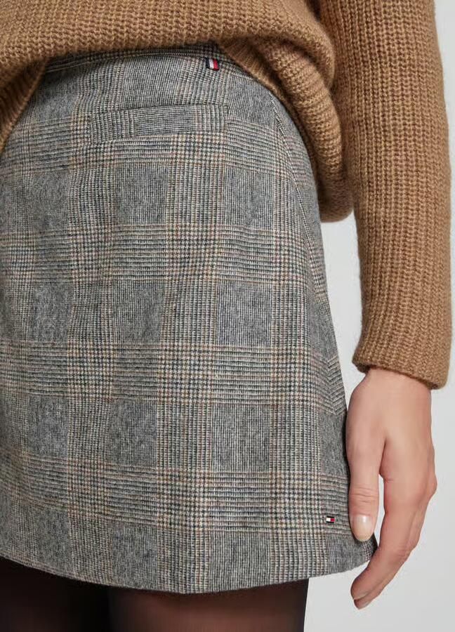 Tommy Hilfiger Rok in a-lijn WOOL MIX CHECK MINI SKIRT - Foto 2