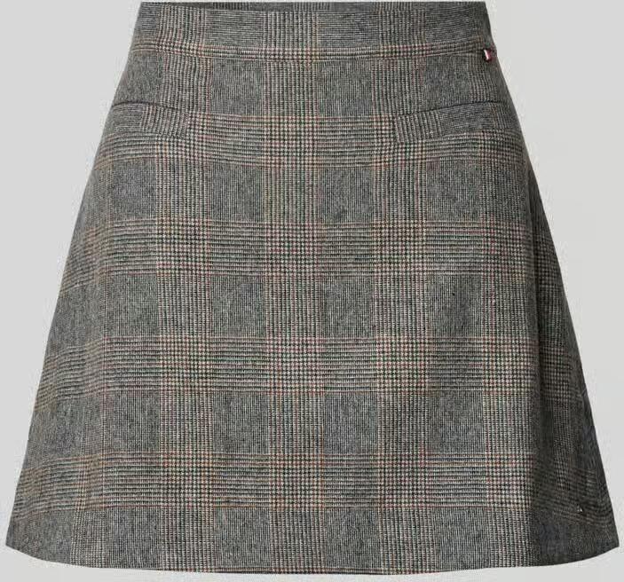 Tommy Hilfiger Rok in a-lijn WOOL MIX CHECK MINI SKIRT