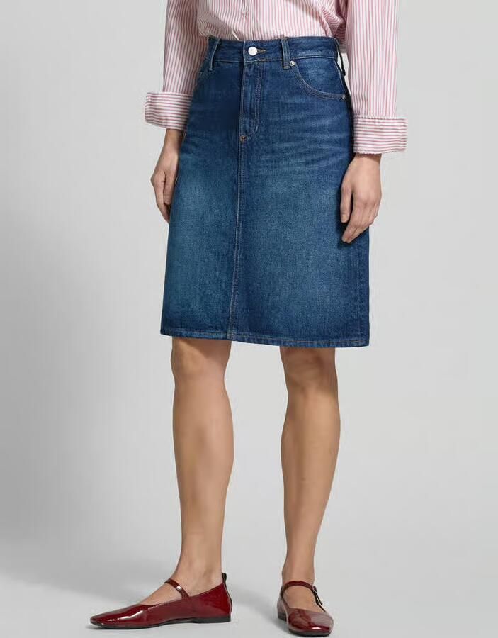 Tommy Hilfiger Nauwsluitend model Jeansrok van puur katoen - Foto 2