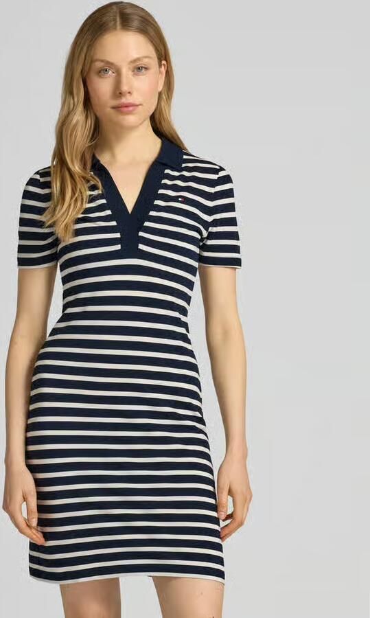 Tommy Hilfiger Nauwsluitende polojurk van katoenmix - Foto 3