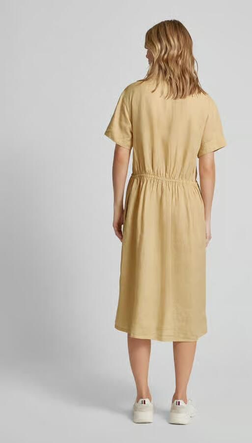 Tommy Hilfiger Overhemdjurk van linnen met labelstitching - Foto 2