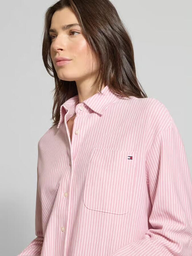 Tommy Hilfiger Oversized blouse met lange mouwen van katoenmix - Foto 2