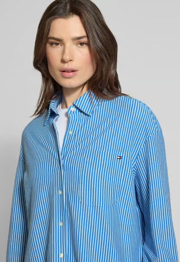 Tommy Hilfiger Oversized blouse met lange mouwen van katoenmix - Foto 2
