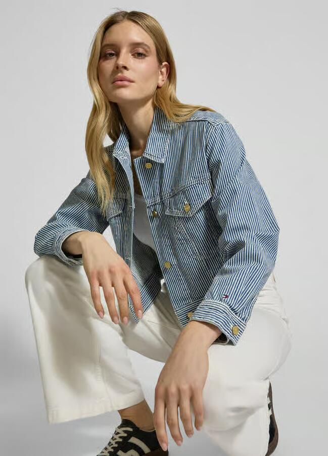 Tommy Hilfiger Oversized fit jeansjack van puur katoen