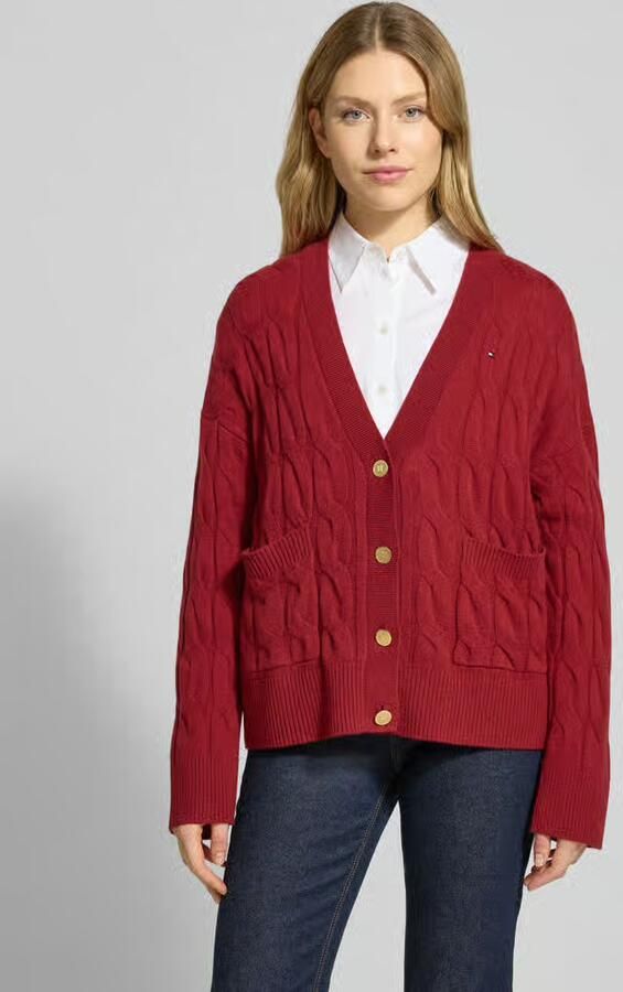 Tommy Hilfiger Oversized gebreid jack van pure wol - Foto 2