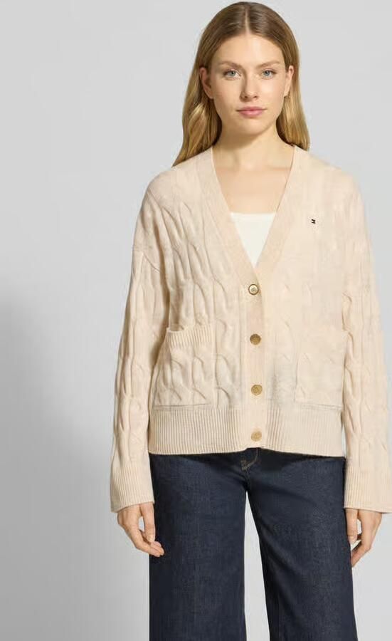 Tommy Hilfiger Oversized gebreid jack van pure wol - Foto 2