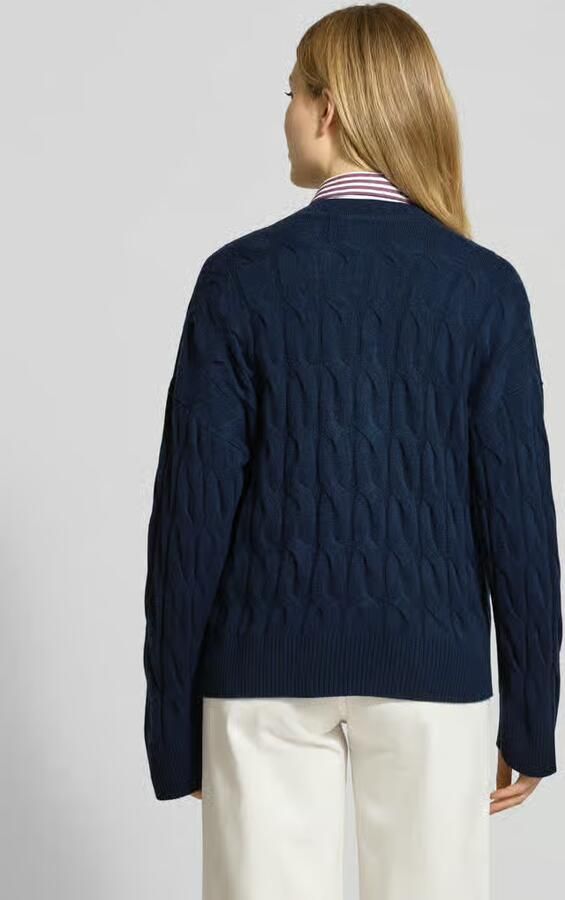 Tommy Hilfiger Vest SOFT WOOL CABLE CARDIGAN met kabelpatroon van zuivere wol - Foto 6
