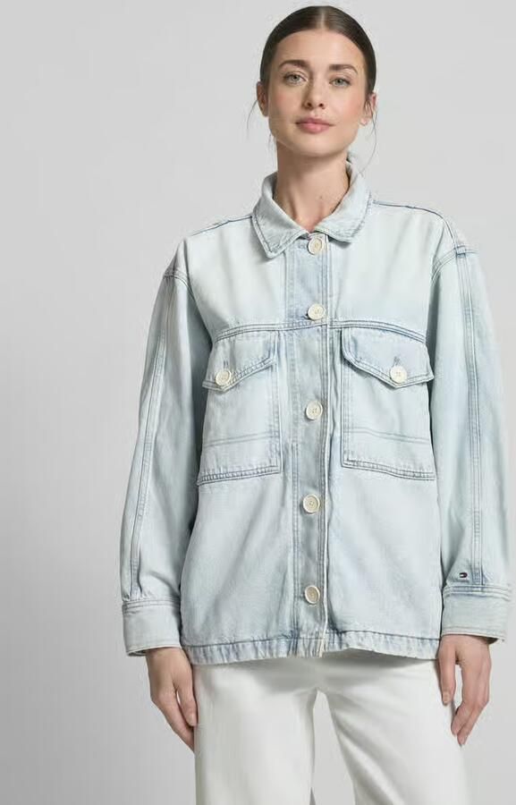 Tommy Hilfiger Oversized jeansjack van een mix van katoen en lyocell - Foto 2