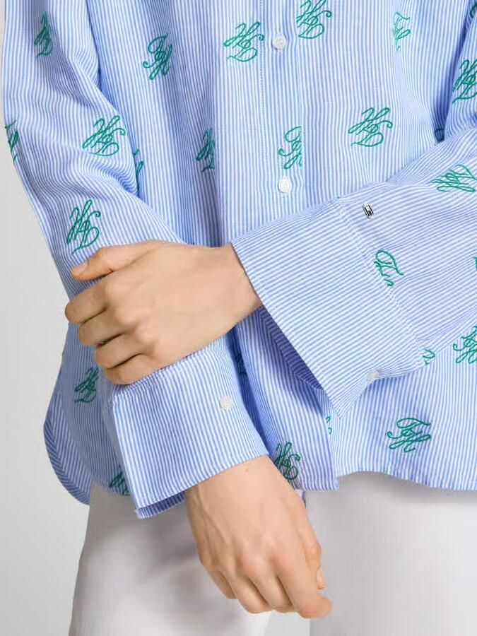 Tommy Hilfiger Oversized overhemdblouse aus mix van linnen en viscose - Foto 5