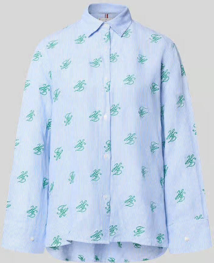 Tommy Hilfiger Oversized overhemdblouse aus mix van linnen en viscose - Foto 6