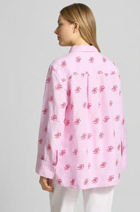 Tommy Hilfiger Oversized overhemdblouse aus mix van linnen en viscose - Foto 2