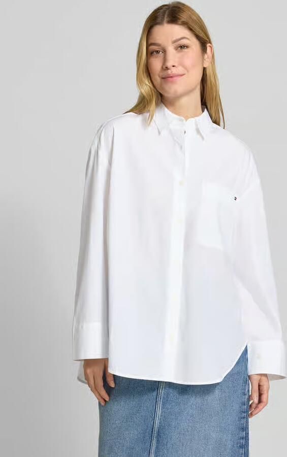 Tommy Hilfiger Oversized overhemdblouse van puur katoen - Foto 4