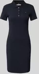 Tommy Hilfiger Polojurk 1985 SLIM PIQUE POLO DRESS SS Met knoopsluiting en logo-borduurwerk - Foto 7
