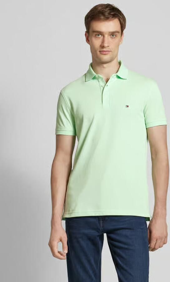 Tommy Hilfiger Poloshirt 1985 SLIM POLO van iets gestructureerd piqué - Foto 2