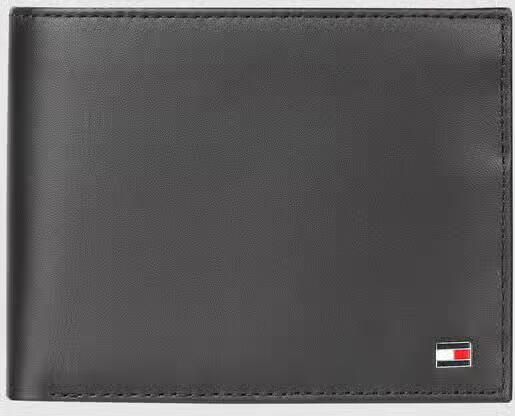 Tommy Hilfiger Portemonnee van leer met logo-applicatie