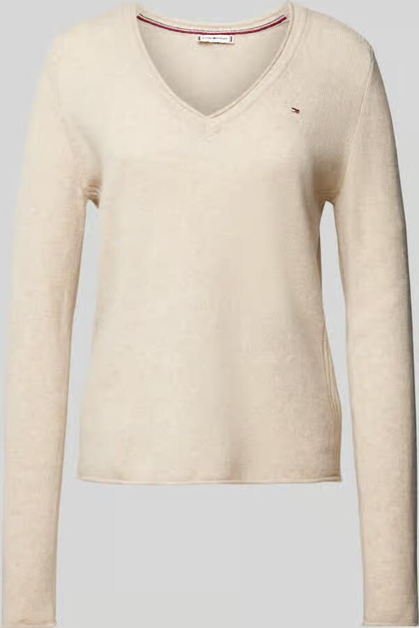 Tommy Hilfiger Pullover met afgeronde V-hals model 'SOFT WOOL' - Foto 2